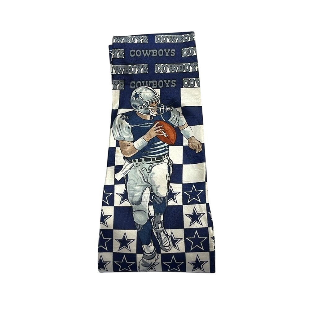 NFL‎ Dallas Cowboys Vintage 100% Silk Tie 1999 Blue White